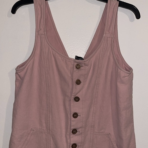 🌹Wishlist Apparel Pink Button-Front Romper - Picture 2 of 8